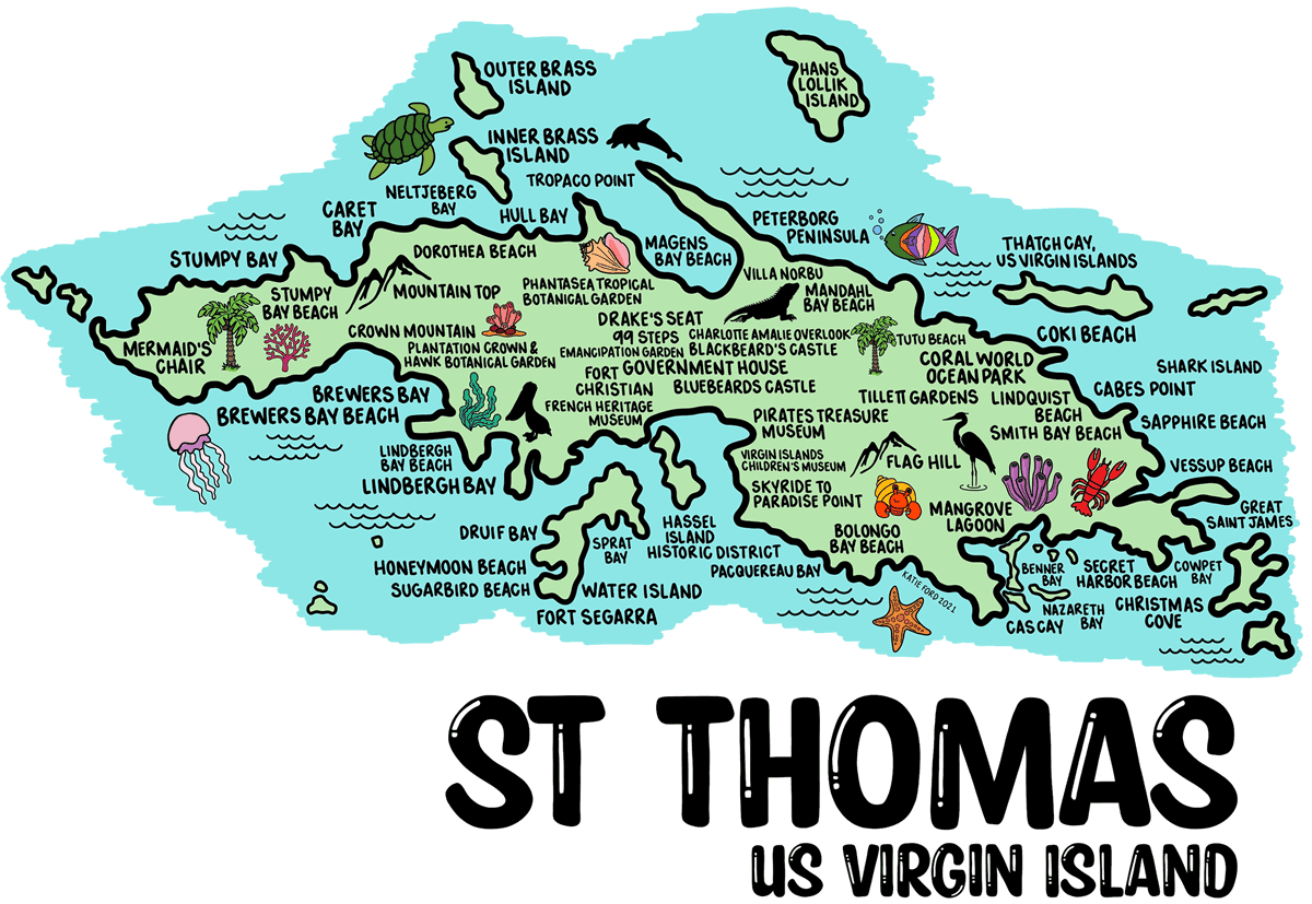 St Thomas Island Map